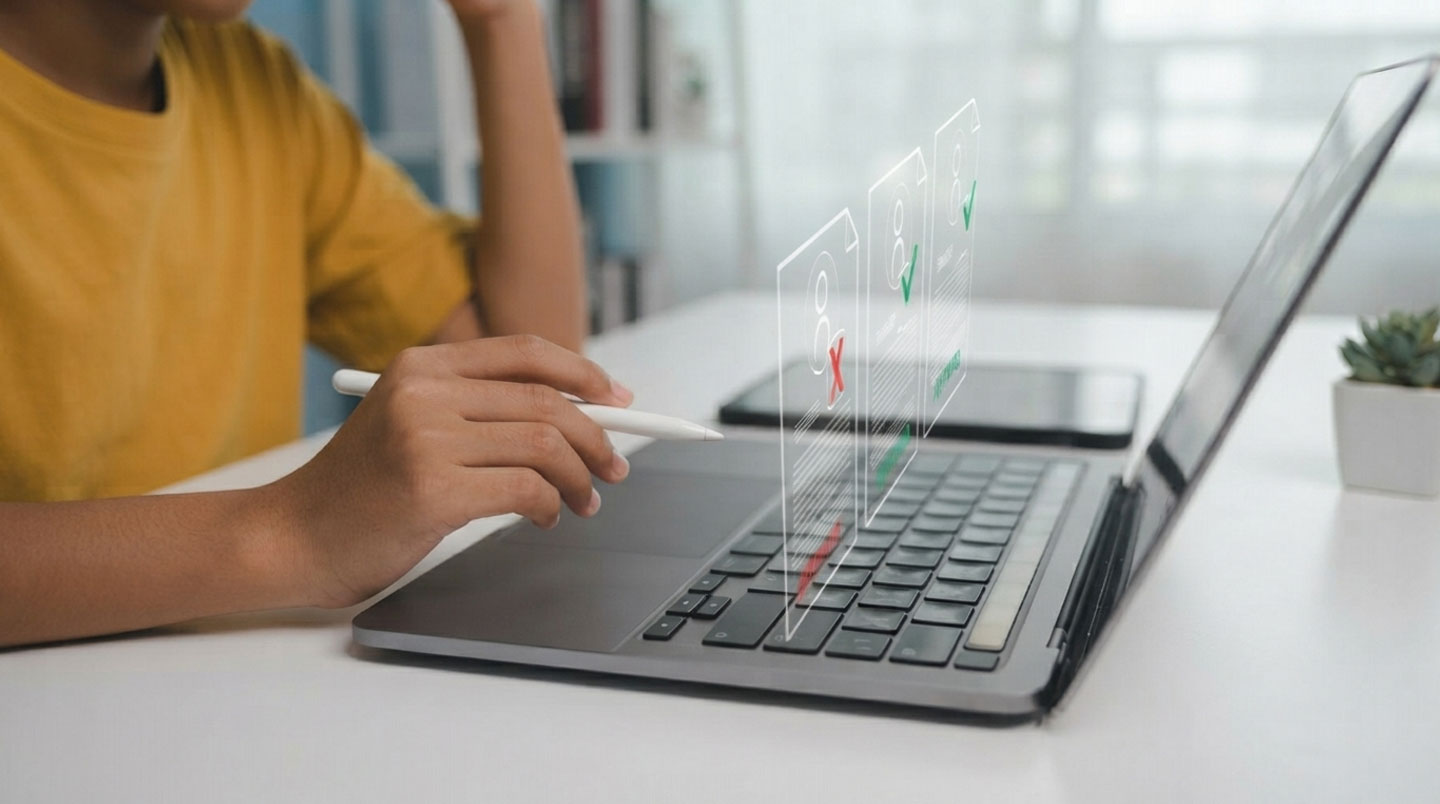 Entrepreneur déterminé au téléphone dans espace de coworking moderne, recherchant activement des solutions bancaires alternatives avec documentation et écrans visibles